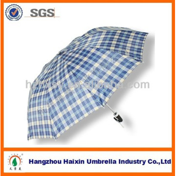 Tamaño grande tela poliester barato 2 paraguas plegable para Birmania